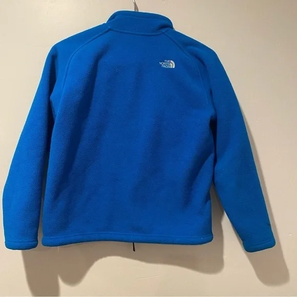 THE NORTH FACE Boys Blue Fleece Full Zip Jacket w/Zip Pockets Size Large…